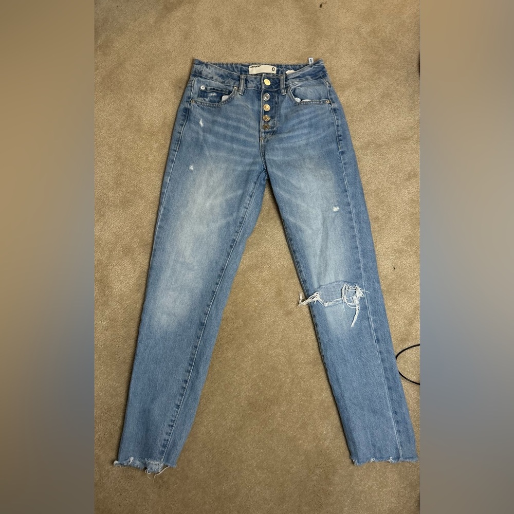 Garage ripped mom jeans